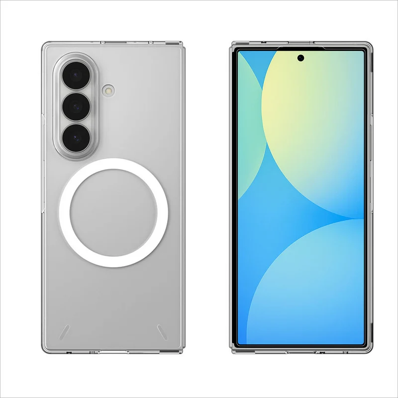 Spigen Galaxy Z Fold 8 Ultra Air Skin (MagFit) Case (Clear Case / White Ring)