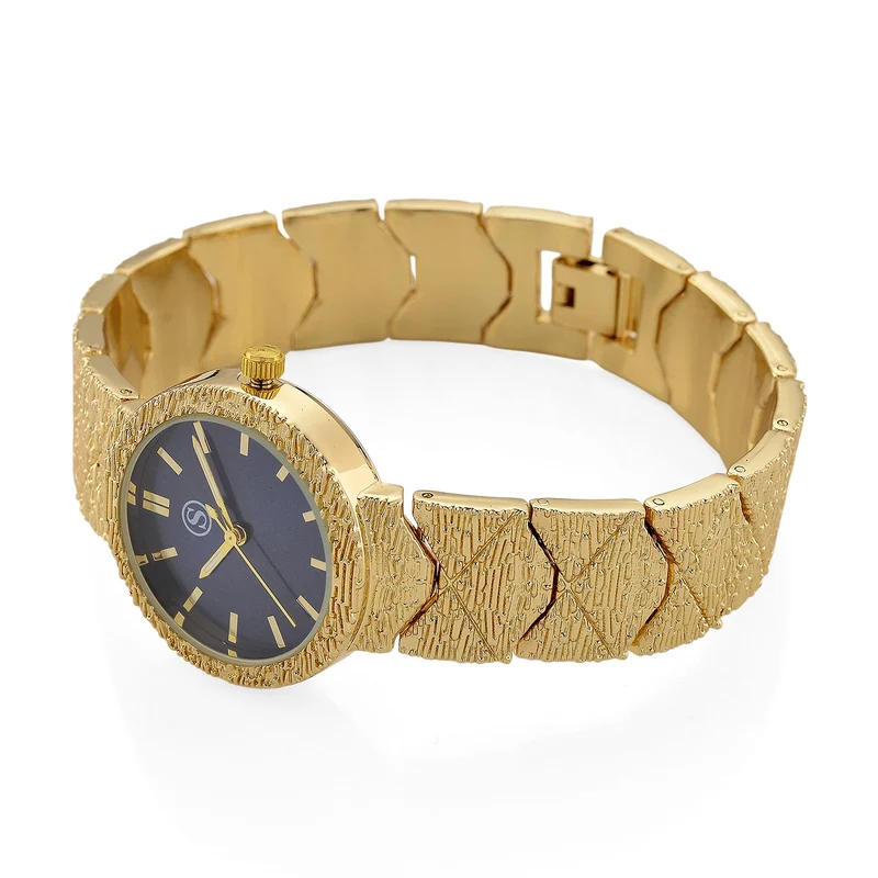 STRADA - Japanisches Uhrwerk, Grünes Zifferblatt mit goldplattiertem Alloy Armband, 20 cm