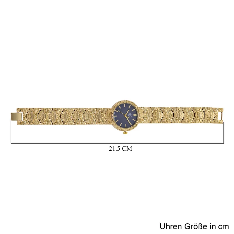 STRADA - Japanisches Uhrwerk, Grünes Zifferblatt mit goldplattiertem Alloy Armband, 20 cm