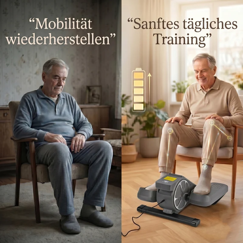 LIVMORE Elektro Fitness Stepper für zuhause, sanftes Training, leise, LCD Display, Fernbedienung, Anti Rutsch Pedale, Schwarz, 1 Jahr Garantie inkl.