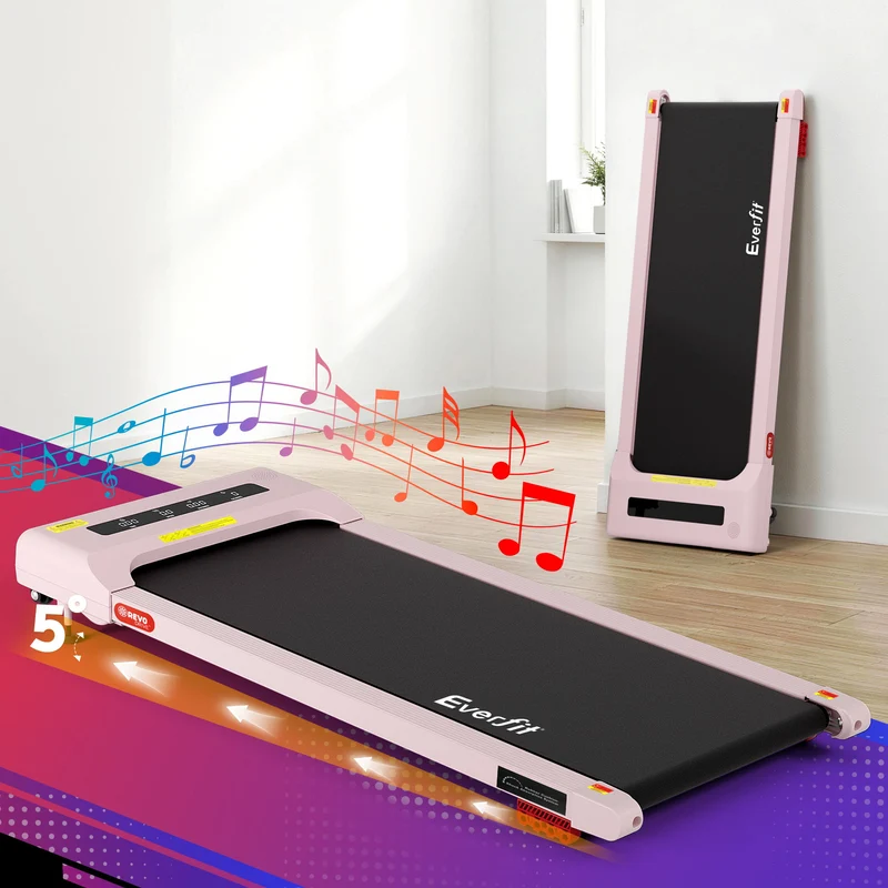 Everfit Treadmill Electric Walking Pad Incline Under Desk Home Gym 380mm (Pink)