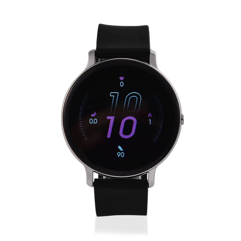STRADA Hiwatch Plus Smartwatch - Schwarz-Goldenes Gehäuse mit Silikonarmband, umfassende Gesundheits- und Sportfunktionen, Bluetooth 5.0