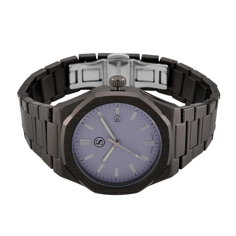 STRADA - Armbanduhr mit japanischem Uhrwerk und Datumsanzeige, Legierungsgehäuse Sandstrahleffekt, bicolor, Rosefarben