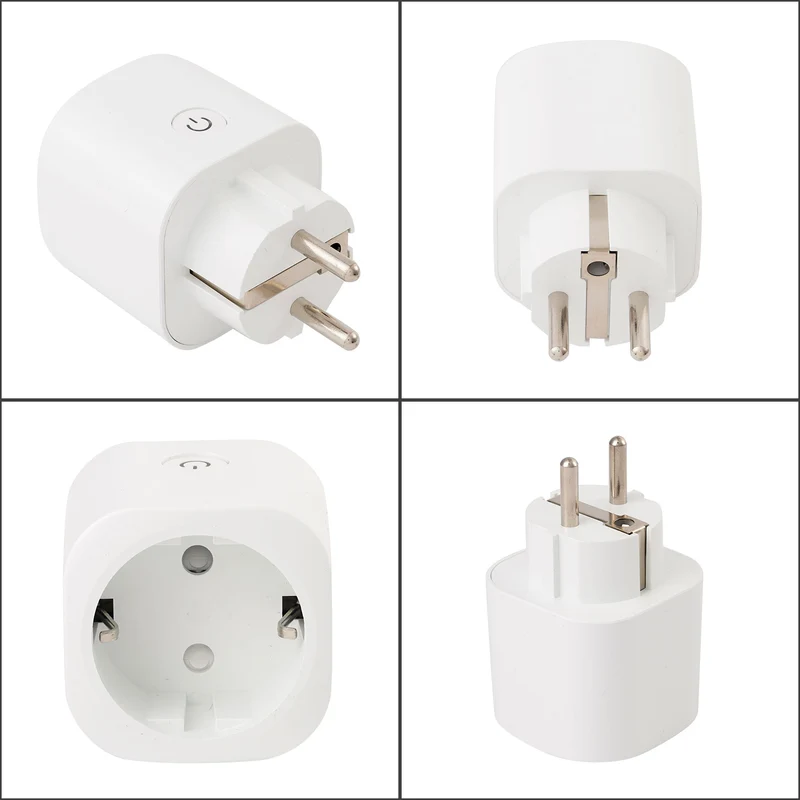 EU-Standard Smart Plug zum Überwachen des Stromverbrauchs per App, 5x5x8.7cm