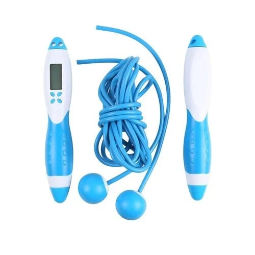 Elektronisches Zähl-Springseil für zwei Zwecke, Größe: 175*29mm, blau Size:175*29mm Material : ABS+TPE+PVC Function:Electronic counting dual-purpose skipping rope Weight : 250g Battery : cr2032