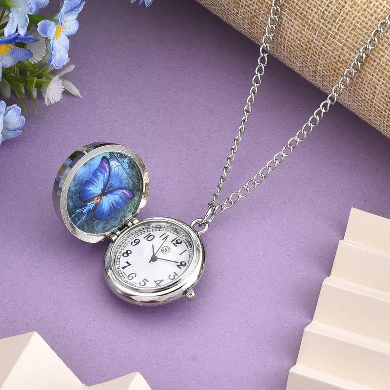 STRADA Glasuhr mit echten Blumen im Zifferblatt, Eisenarmband, 91.4 cm, Rose