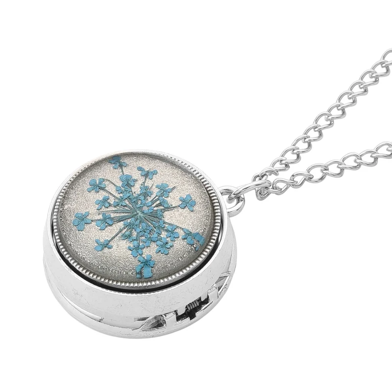 STRADA Glasuhr mit echten Blumen im Zifferblatt, Eisenarmband, 91.4 cm, Rose