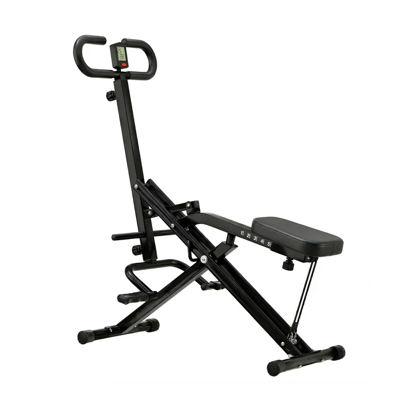 Everfit Foldable Squat Machine Deep Squat Rowing Machine 5 Adjustable Seat Home Gym