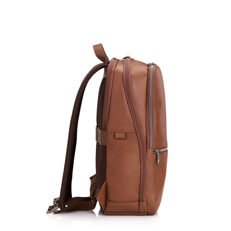 Samsonite Classic Leather Slim Backpack (Cognac)