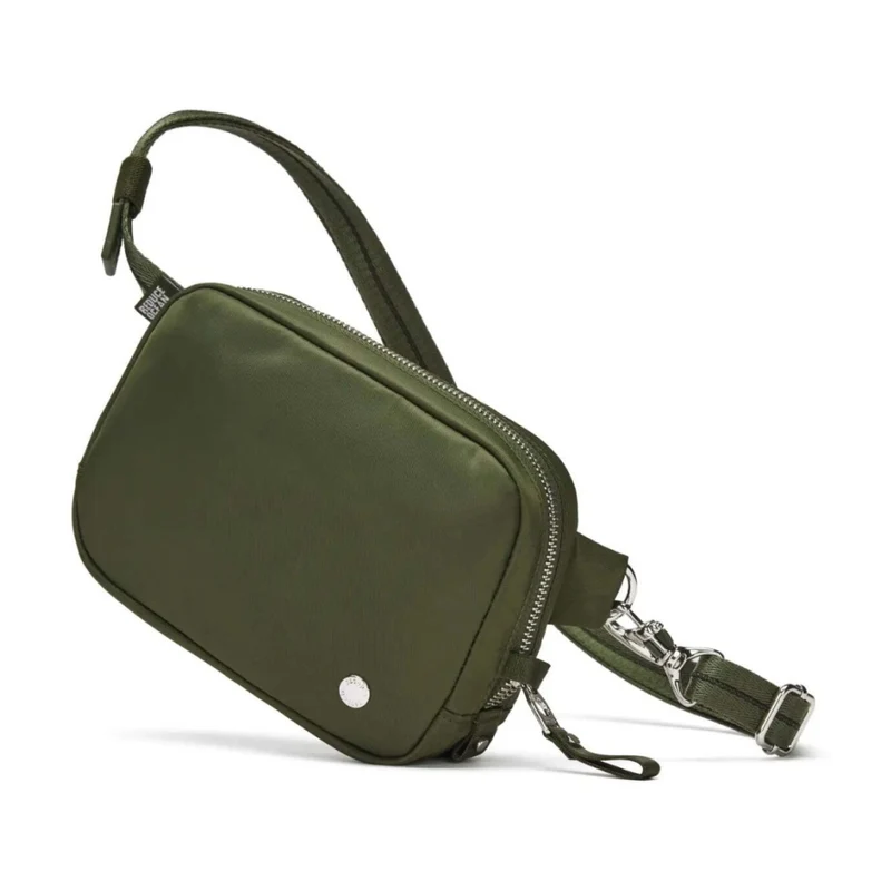 Pacsafe W Anti-Theft RFID Blocking Slashguard Micro Travel Sling Olive