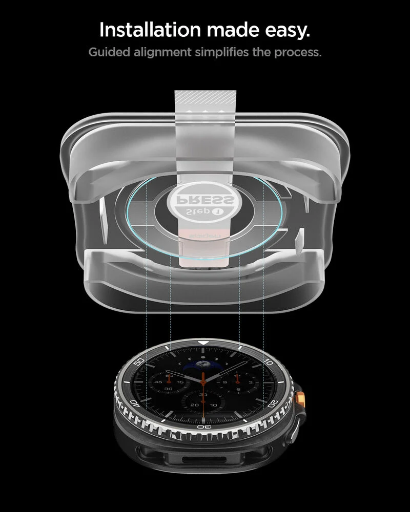 Spigen Galaxy Watch 8 Classic 46mm GLAS.tR EZ Fit Glass Screen Protector 2PCS (Clear)