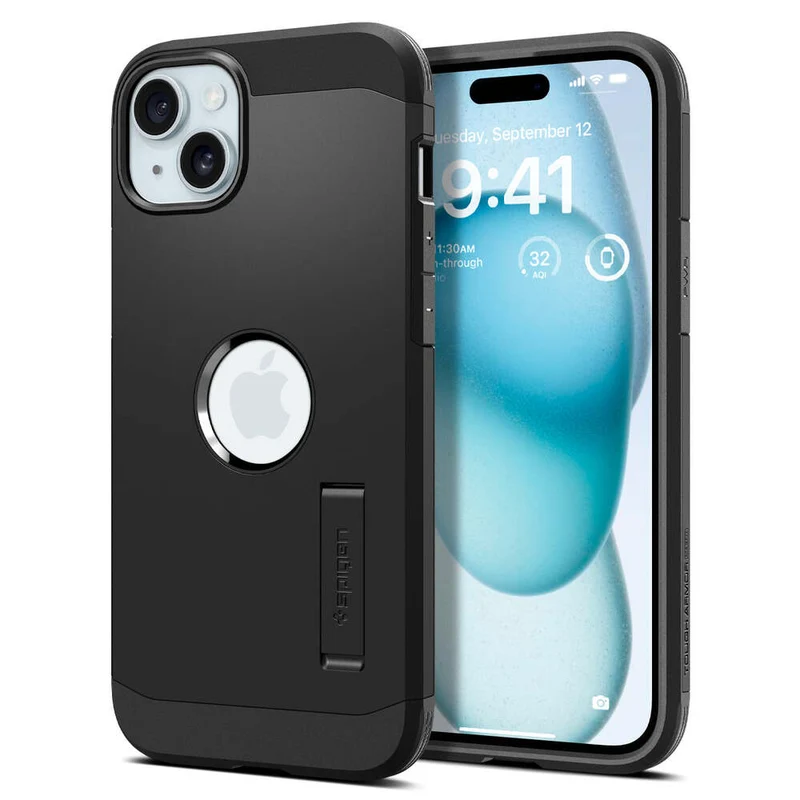 Spigen Apple iPhone 15 Tough Armor (MagFit) Case - Black