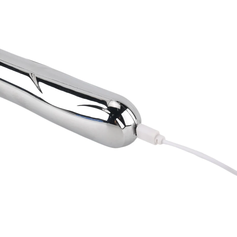 LIVMORE Akupunktur Meridian Stift mit Mikrostrom, wiederaufladbar, 9 Intensitätsstufen, Silber