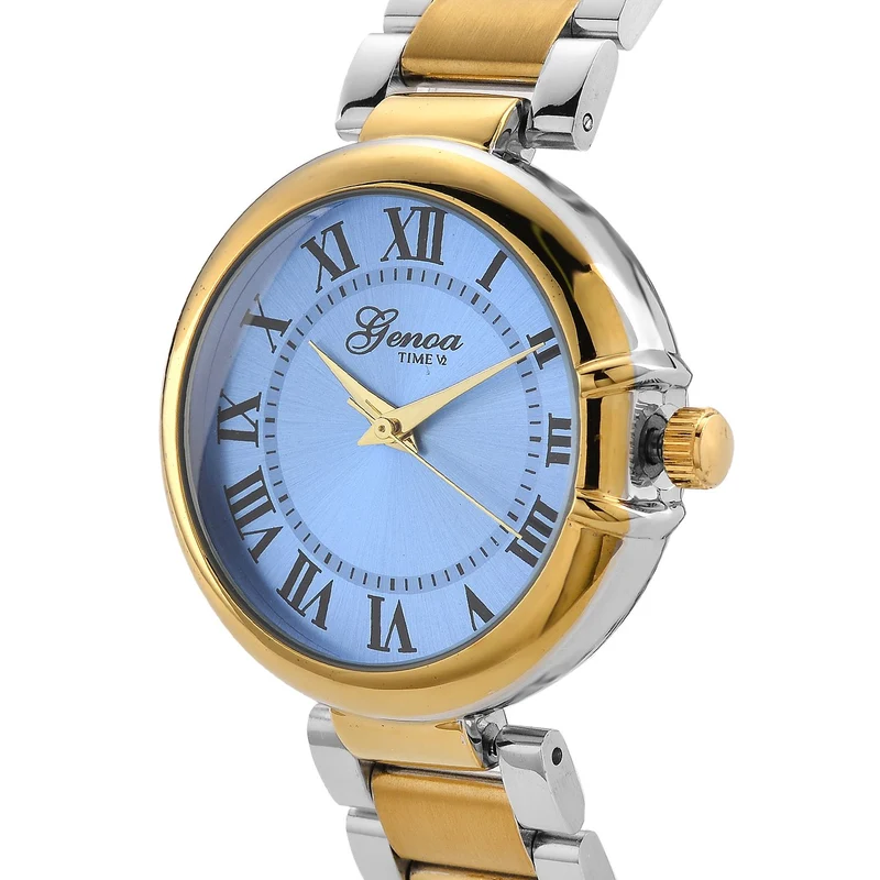 GENOA - Automatik-Armbanduhr mit Dandong-Uhrwerk, Edelstahl, IP-Blauplattierung, 36 mm