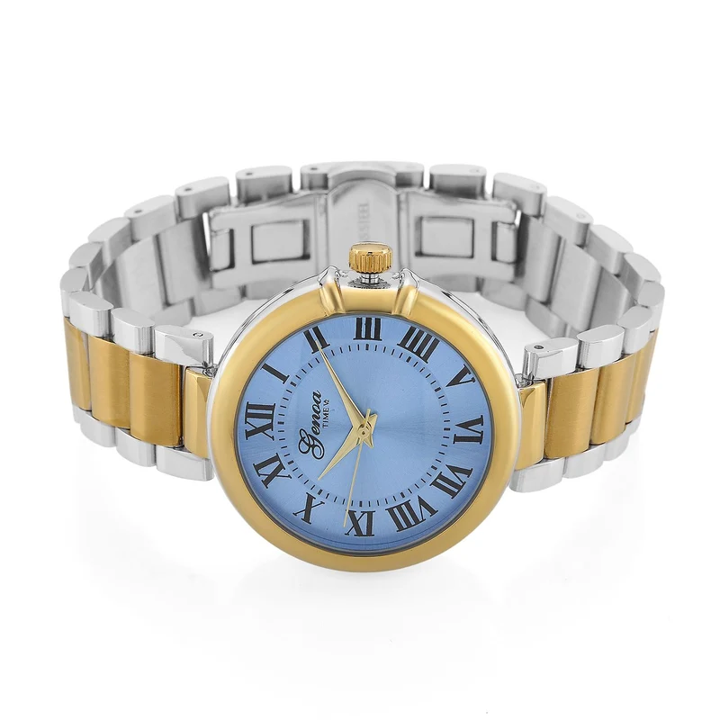 GENOA - Automatik-Armbanduhr mit Dandong-Uhrwerk, Edelstahl, IP-Blauplattierung, 36 mm