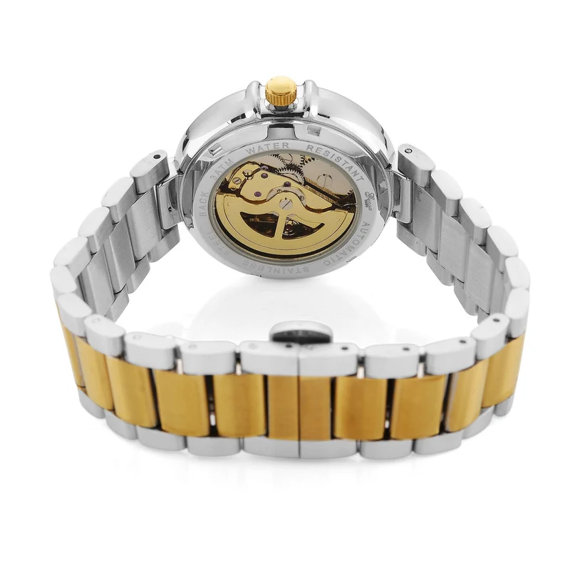 GENOA - Automatik-Armbanduhr mit Dandong-Uhrwerk, Edelstahl, IP-Blauplattierung, 36 mm