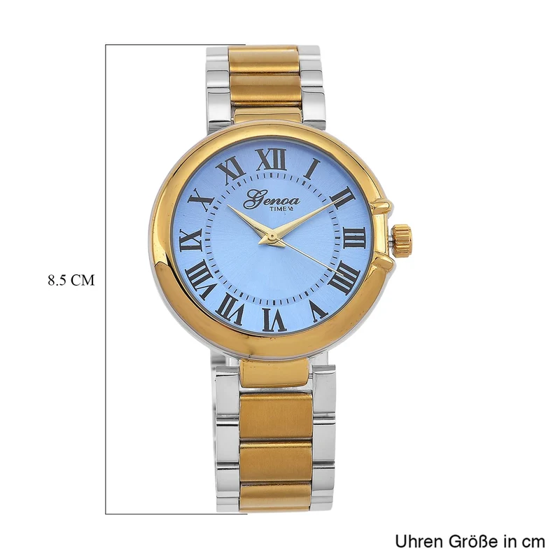 GENOA - Automatik-Armbanduhr mit Dandong-Uhrwerk, Edelstahl, IP-Blauplattierung, 36 mm
