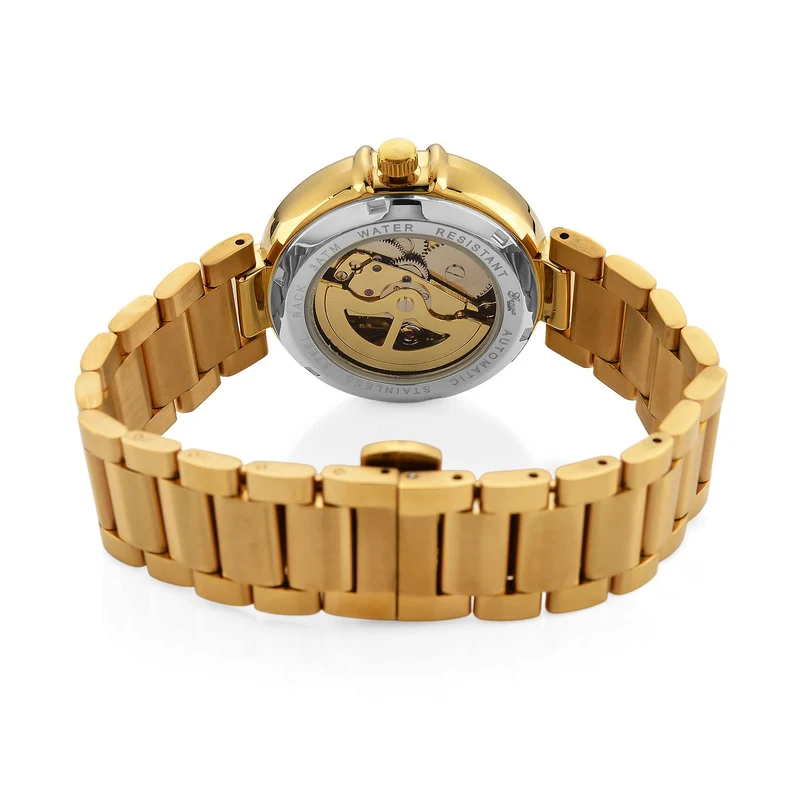 GENOA - Automatik-Armbanduhr mit Dandong-Uhrwerk, Edelstahl, IP-Blauplattierung, 36 mm