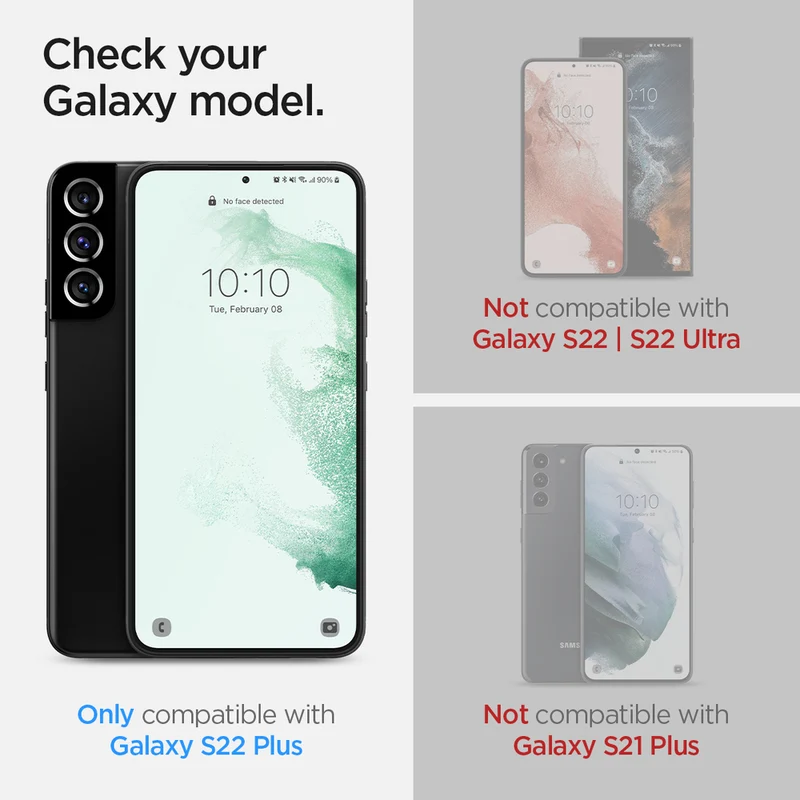 SPIGEN EZ Fit 2PCS Glass Screen Protector for Galaxy S22 Plus (Clear)