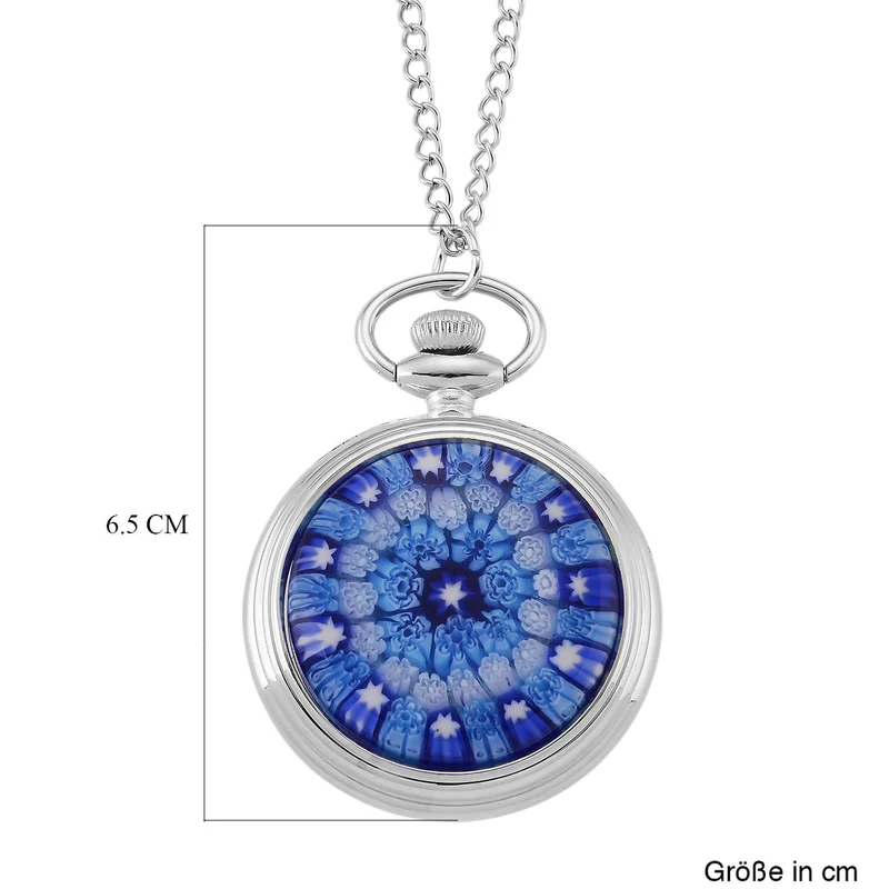 STRADA - Mehrfarbiges Murano-Stil Glas Uhren 91.4 cm Eisen