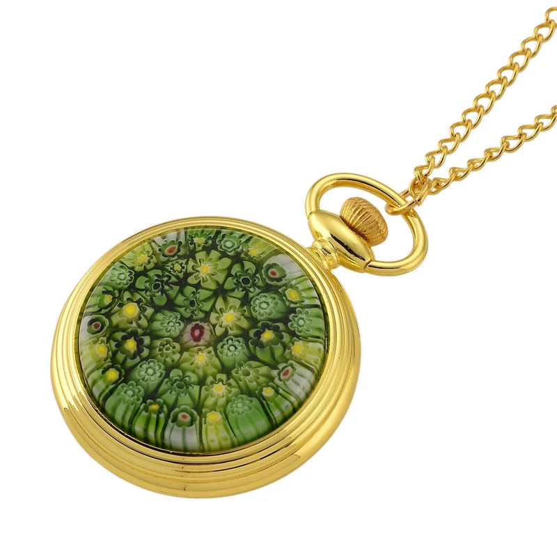 STRADA - Mehrfarbiges Murano-Stil Glas Uhren 91.4 cm Eisen