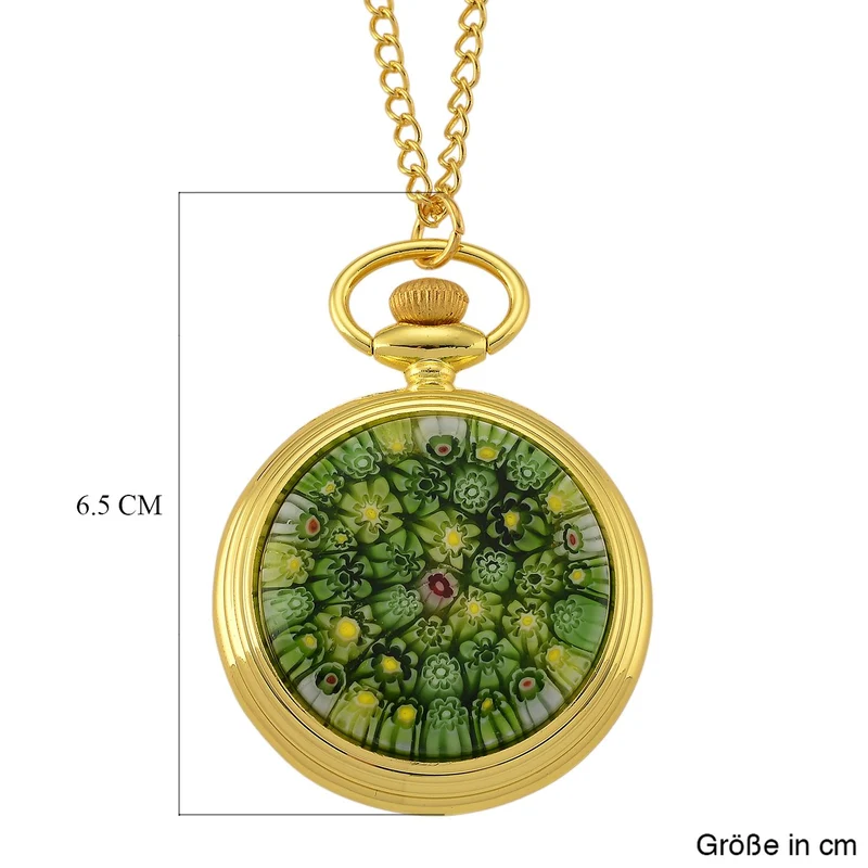 STRADA - Mehrfarbiges Murano-Stil Glas Uhren 91.4 cm Eisen