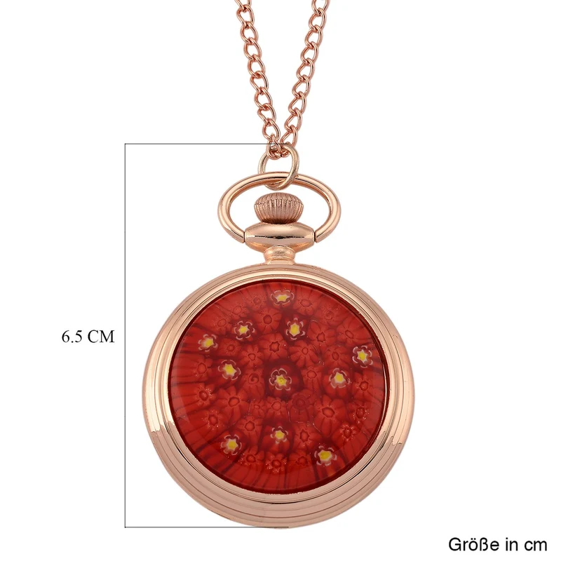 STRADA - Mehrfarbiges Murano-Stil Glas Uhren 91.4 cm Eisen