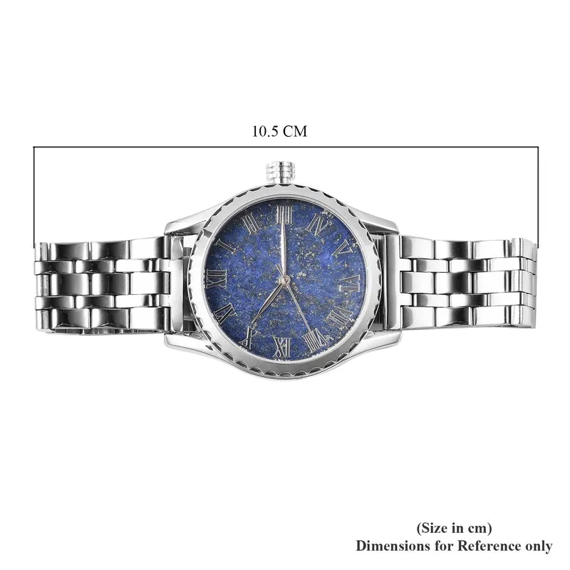 GENOA - Uhr mit echtem Edelsteinzifferblatt, Lapislazuli