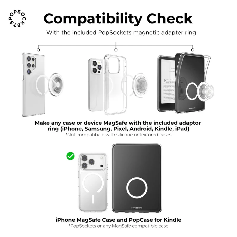 One Piece X PopSockets - PopGrip MagSafe Phone Grip/Stand with Swappable Top (Luffy's Hat)