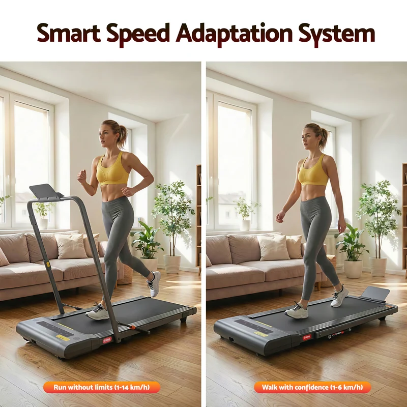 Everfit Treadmill Electric Walking Pad Under Desk Home Gym Fitness 400mm (Grey)