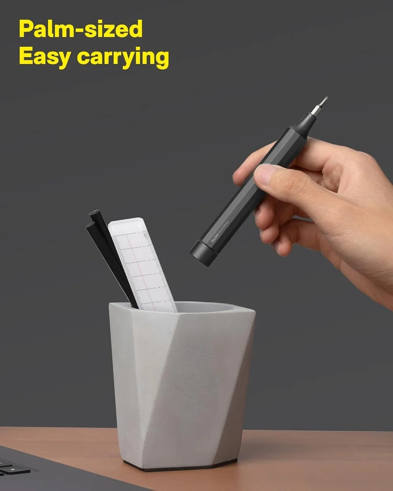 HOTO Manual Precision Screwdriver Pen Pocket Tool (Black)