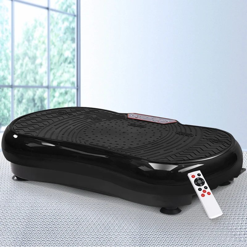Everfit Vibration Machine Platform Vibrator Resistance Rope Home Fitness (Black)