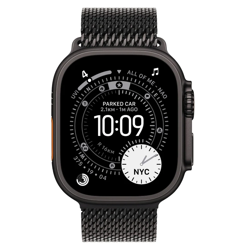 Apple Watch Ultra 3 49mm Black Titanium Case GPS + Cellular Milanese Loop (Medium)