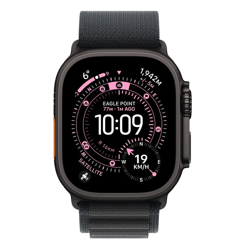 Apple Watch Ultra 3 49mm Black Titanium Case GPS + Cellular Black Alpine Loop (Medium)