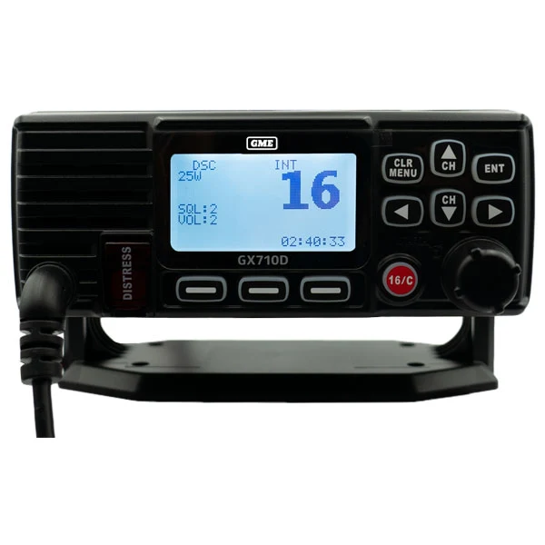 GME GX710D VHF DSC Marine Fixed Mount Radio - Black