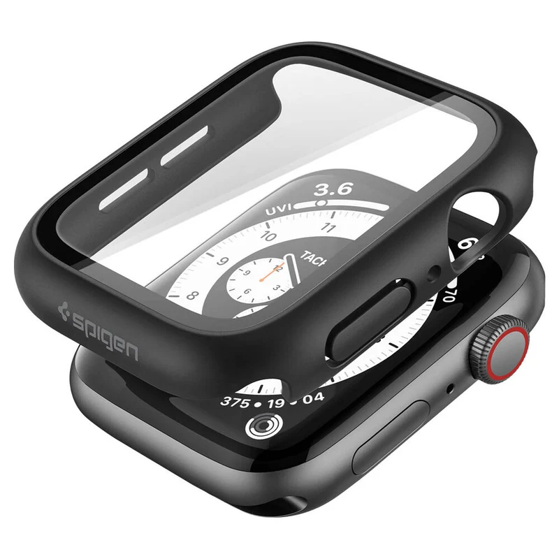 Spigen Apple Watch SE3/SE2/6/SE/5/4 40mm Thin Fit 360 Case with Screen Protector (Black)
