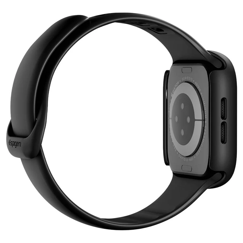 Spigen Apple Watch 10/11 46mm Thin Fit 360 Case with Screen Protector (Black)