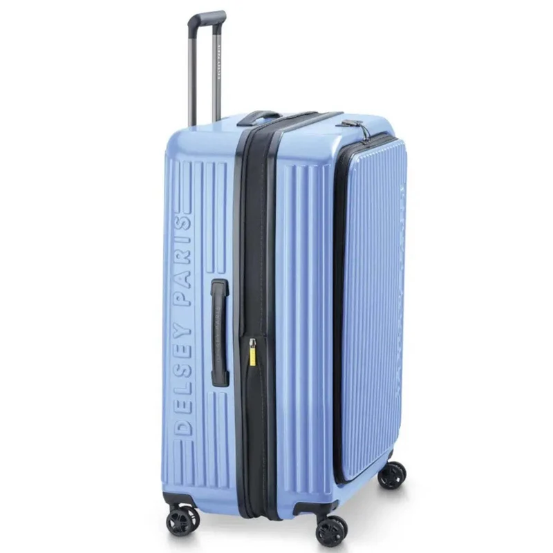 Delsey Securtime Zip 76 cm Top Opening 4-Wheel Expandable Suitcase - Lavender Blue