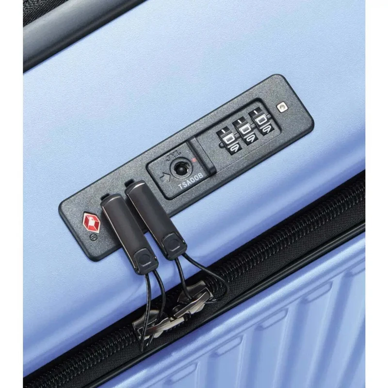 Delsey Securtime Zip 76 cm Top Opening 4-Wheel Expandable Suitcase - Lavender Blue