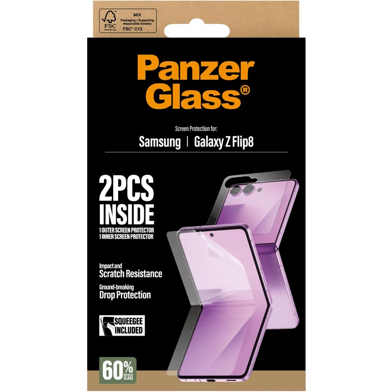 PanzerGlass Glass Subscreen & TPU Film Protector for Galaxy Z Flip8