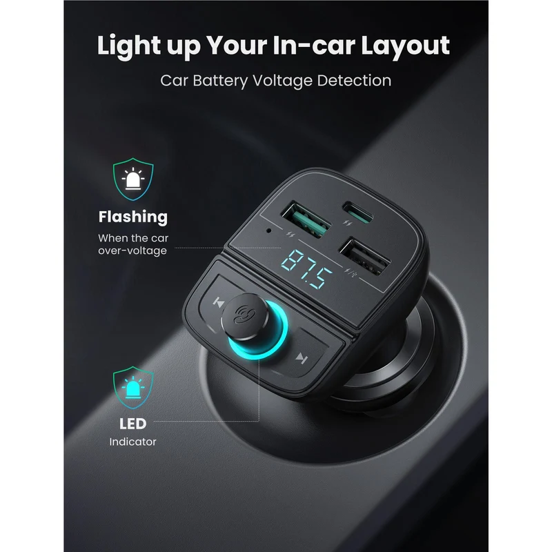UGREEN 20W Bluetooth Car Charger